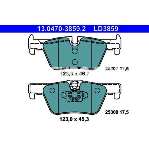 ATE Ceramic Rear Disc Brake Pad Set 34206873094